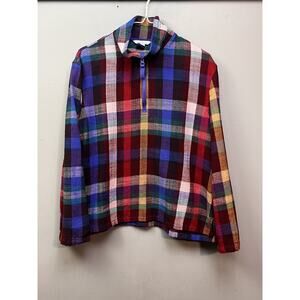L.L. Bean Multicolor Plaid Blouse